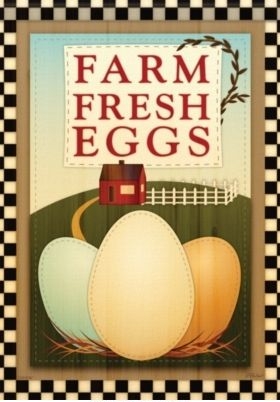Farm Fresh Eggs Garden Flag