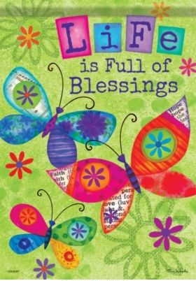 Butterfly Blessing Garden Flag
