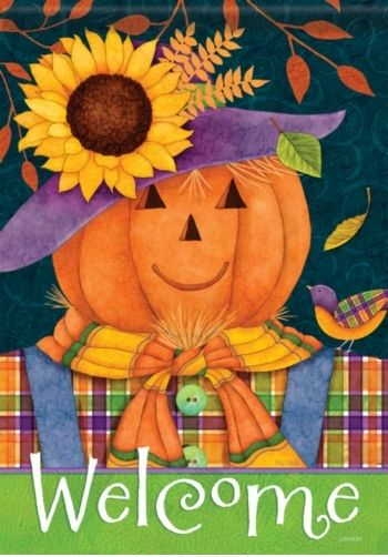 Scarecrow Pumpkin Garden Flag