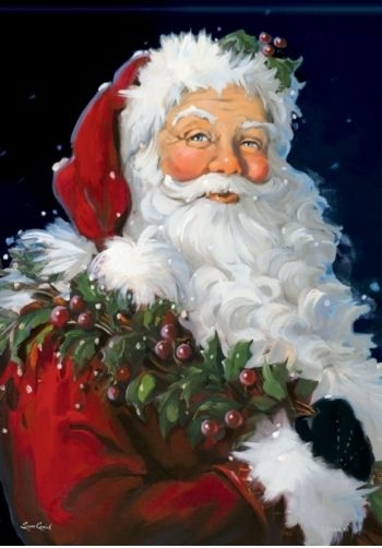 Berry Santa Garden Flag