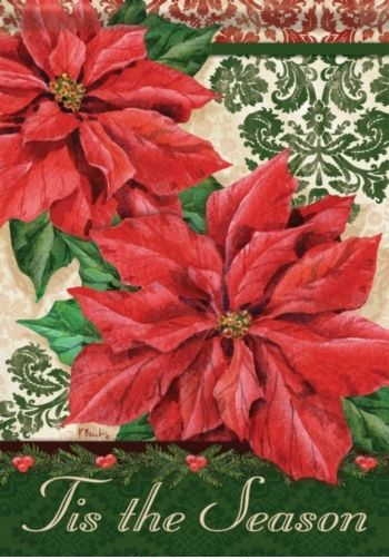 Elegant Poinsettias House Flag