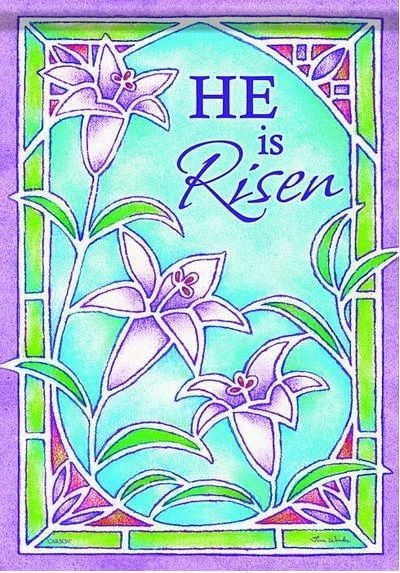 Stained Gl Easter Lili House Flag