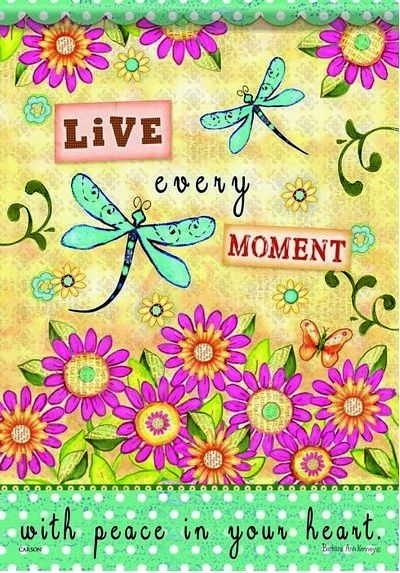 Live Every Moment House Flag