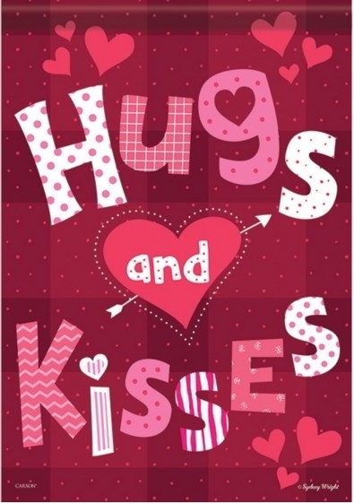 Hugs & Kisses Dura Soft Garden Flag