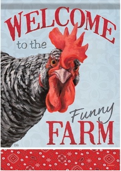Funny Farm Chicken Dura Soft Garden Flag