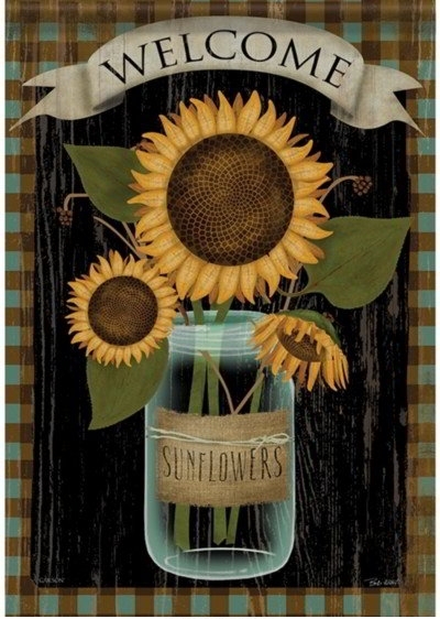 Sunflower Jar Dura Soft Garden Flag