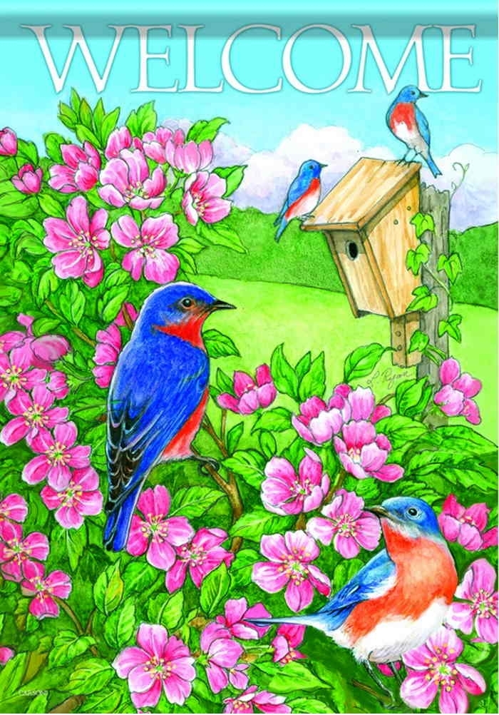 Bluebird Beauty Garden Flag
