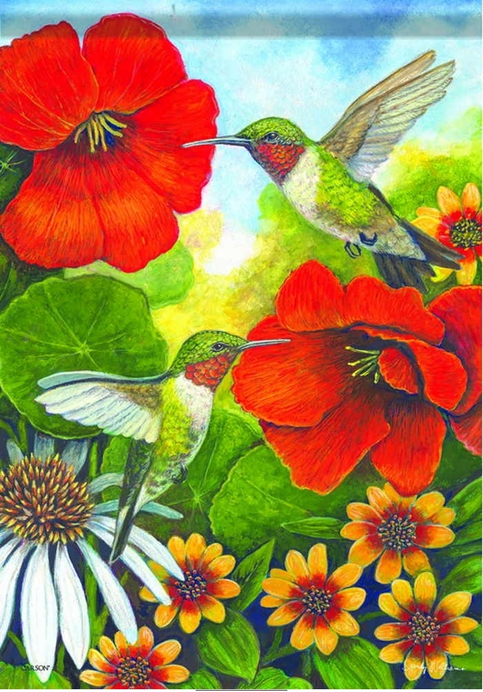 Hummingbird Friend Garden Flag
