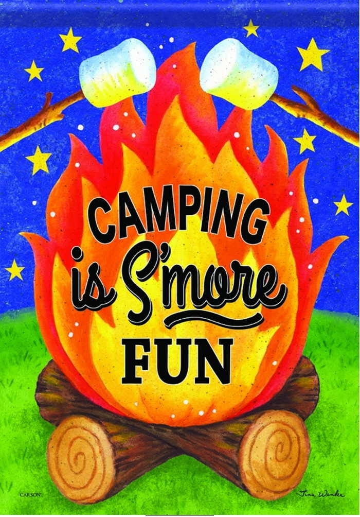 Camping Is S'more Fun Garden Flag