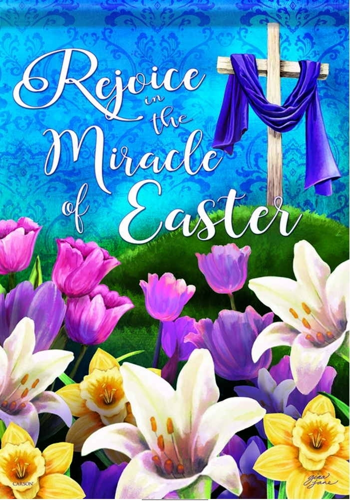 Miracle Of Easter Garden Flag