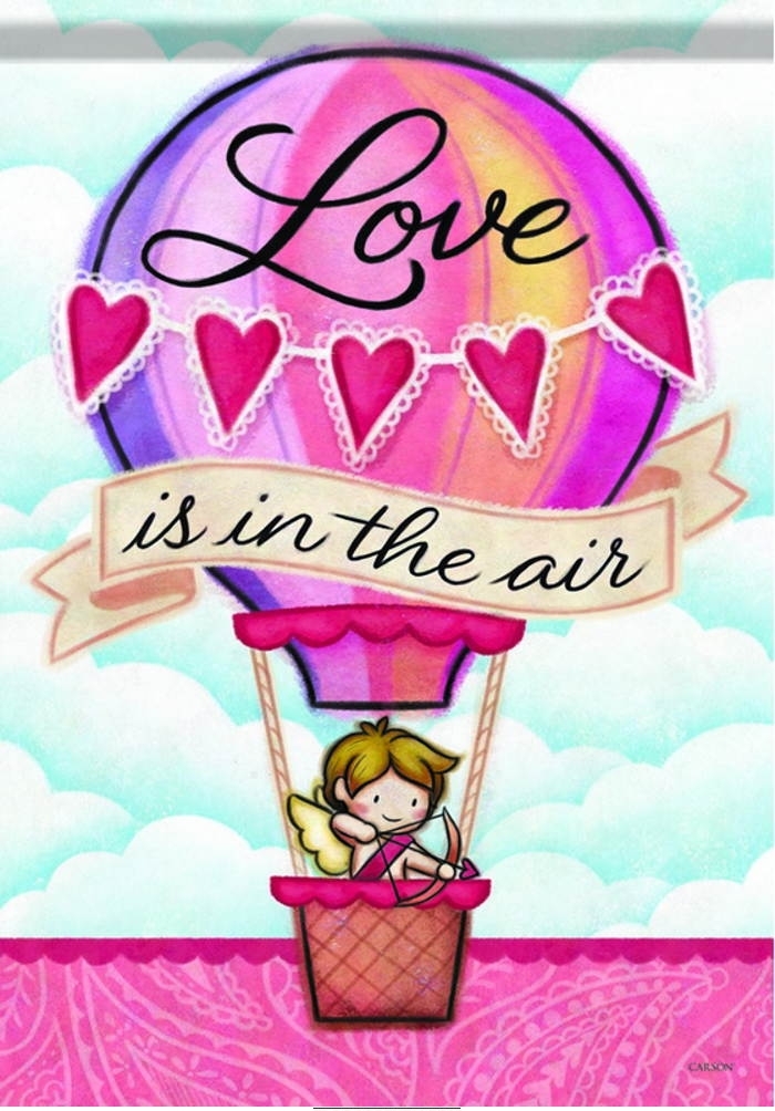 Love Is In The Air Garden Flag