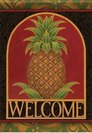 Welcome Pineapple House Flag