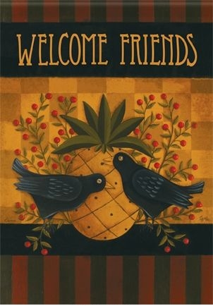 Pineapple Crows Garden Flag