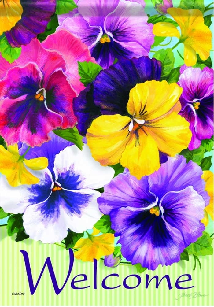 Positively Pansies House Flag