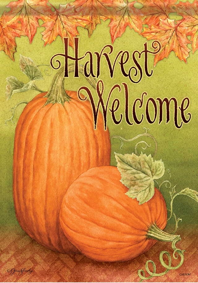 Harvest Welcome Pumpkins Garden Flag