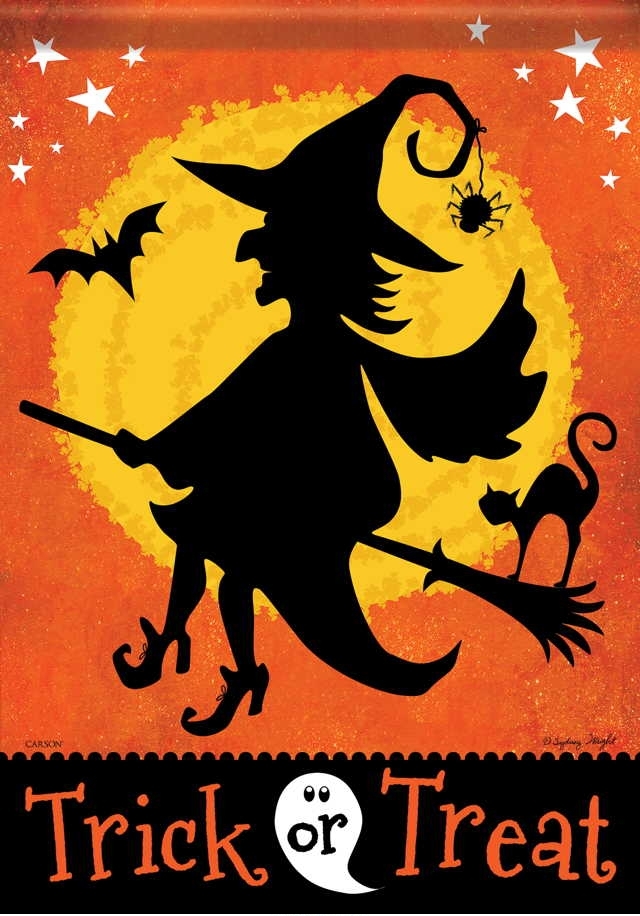 Witchy Night Garden Flag