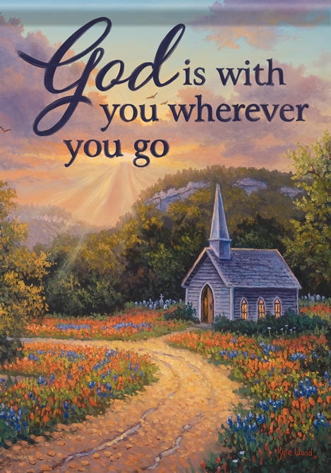 God is with you Garden Flag