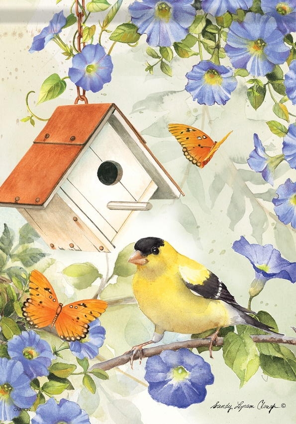 Goldfinch Birdsong Garden Flag