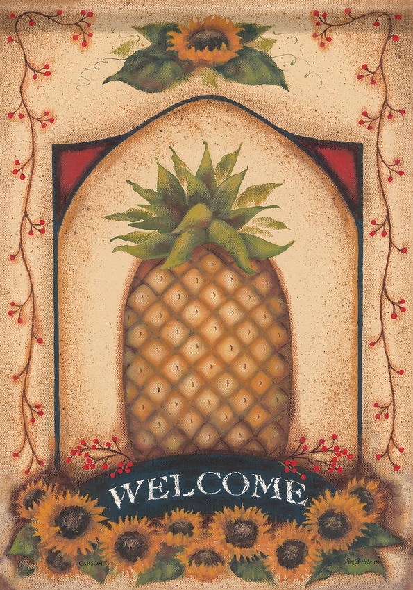 Vintage Pineapple Garden Flag