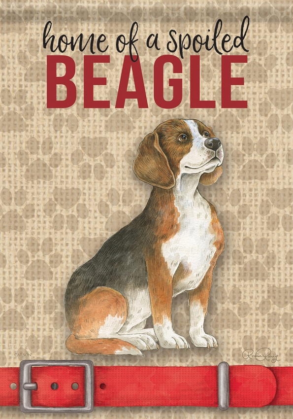 Spoiled Beagle Garden Flag