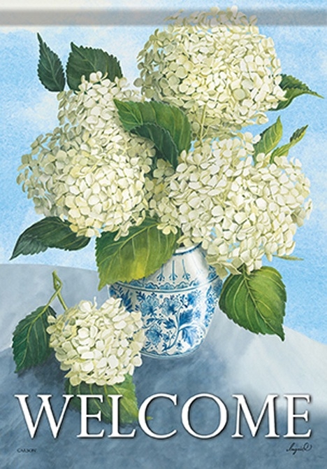 Hydrangea Vase Garden Flag
