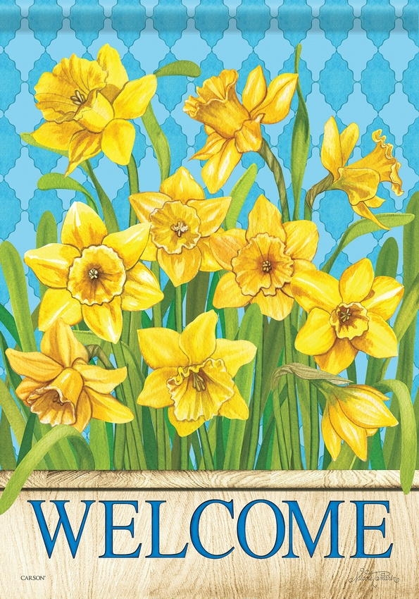 Happy Daffodils House Flag