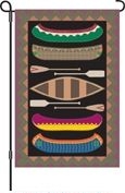 Applique Paddle Boarder Garden Flag - 1 left