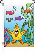 Finding Starfish Garden Flag