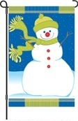 Bob The Snowman Garden Flag
