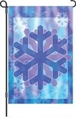 Crystal Snowflake Garden Flag