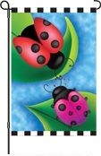 2 left - ladybug Sweet Rendezous Garden flag
