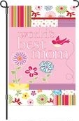 1 left - World's Best Mom Garden Flag
