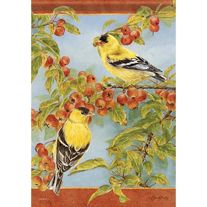 Crabapple & Finches House Flag
