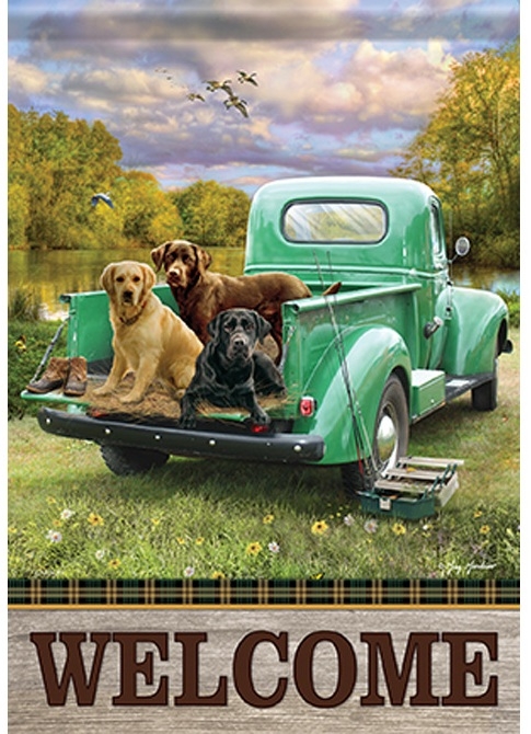 Truck Bed Pups House Flag
