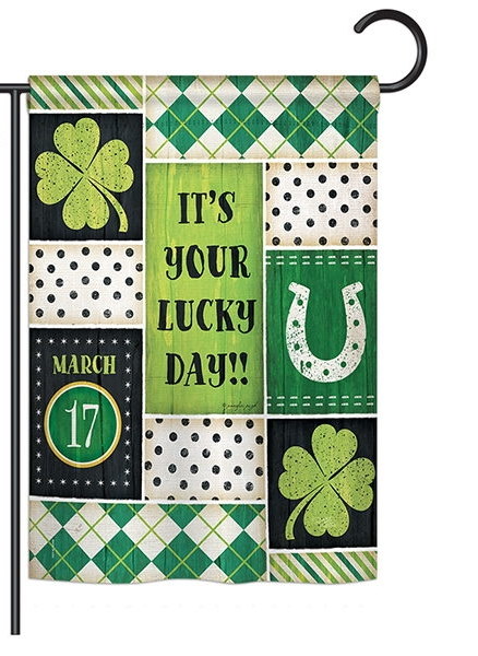 St. Patricks Lucky Day Garden Flag
