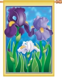 Enchanting Irises House Flag - 1 left