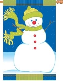 Bob The Snowman House Flag