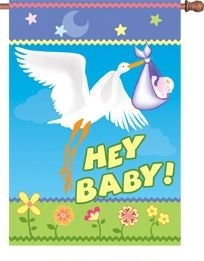 Here Comes My Baby House Flag