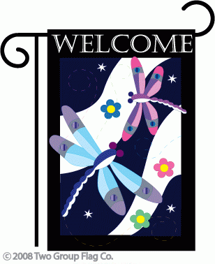 Dragonfly Heaven Garden Flag