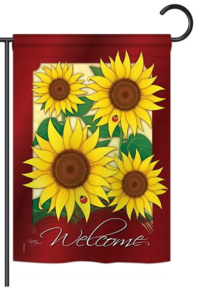 Welcome Sunflowers Garden Flag