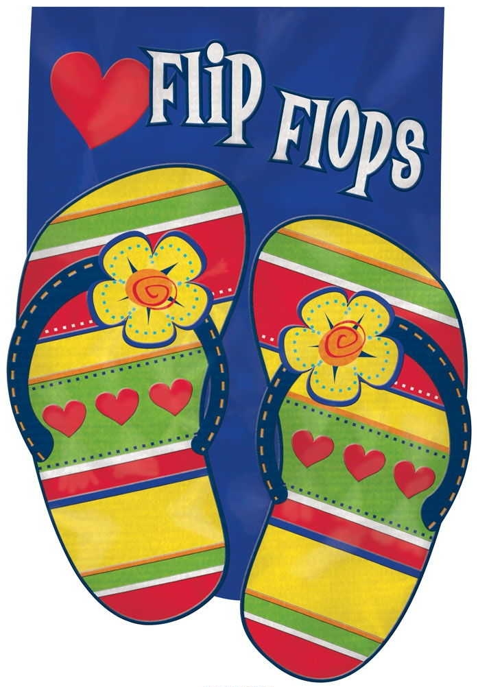 Flip Flops Appliqu� House Flag