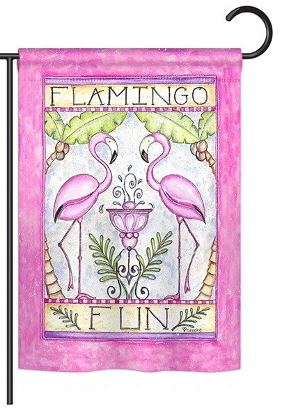 Flamingo Fun Garden Flag