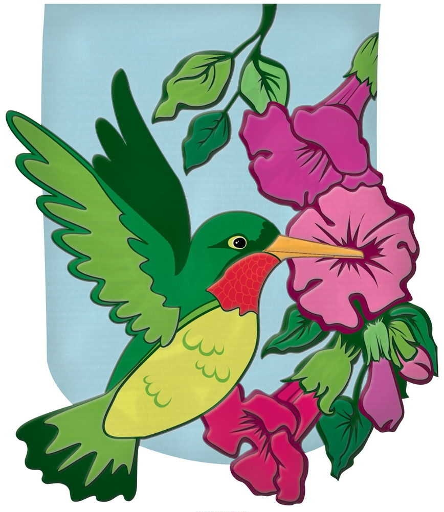 Hummingbird Appliqu� Garden Flag