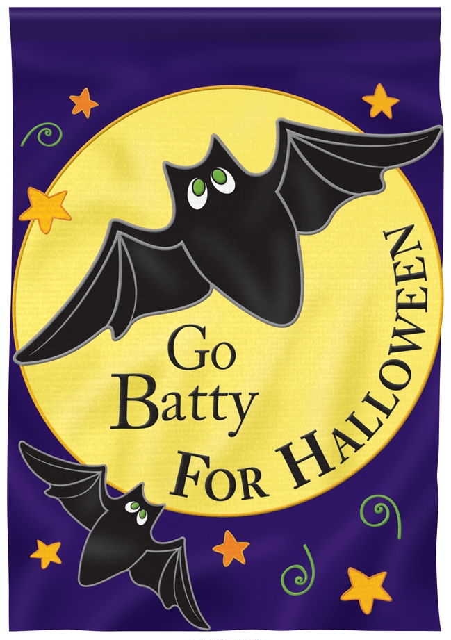 Batty Appliqu� House Flag