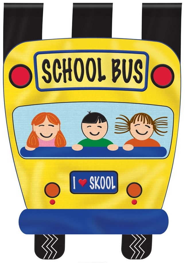 School Bus Appliqu� Garden Flag