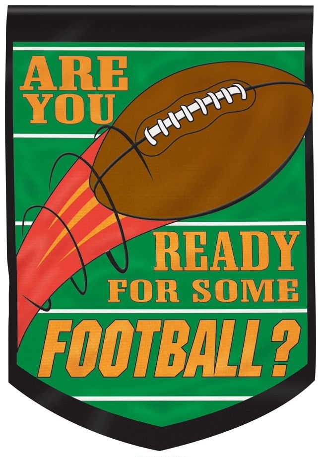 Football Appliqu� House Flag