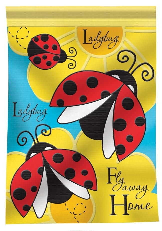 Fly Away Ladybug Appliqu� House Flag