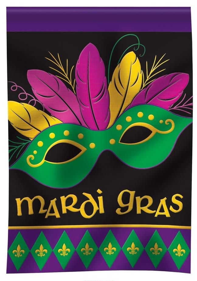 Mardi Gras Appliqu� House Flag