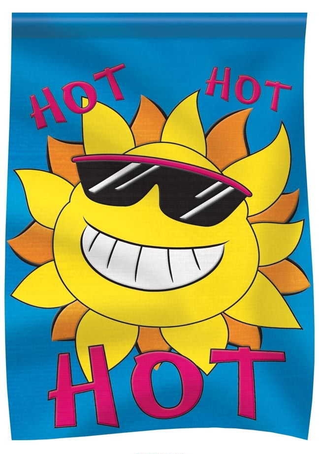 Hot Sun Appliqu� House Flag