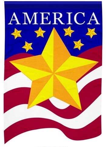 Stars & Stripe Applique House Flag